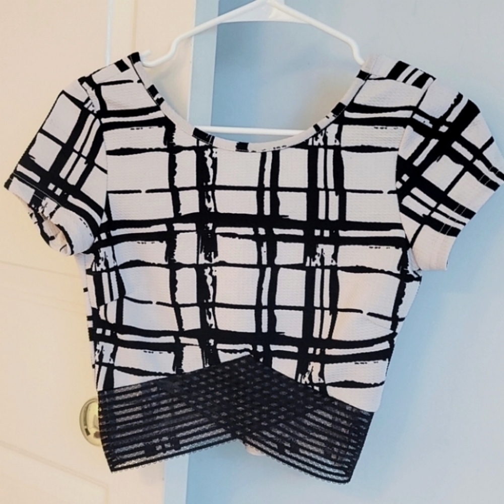 Special One, Small, black and white, crop top